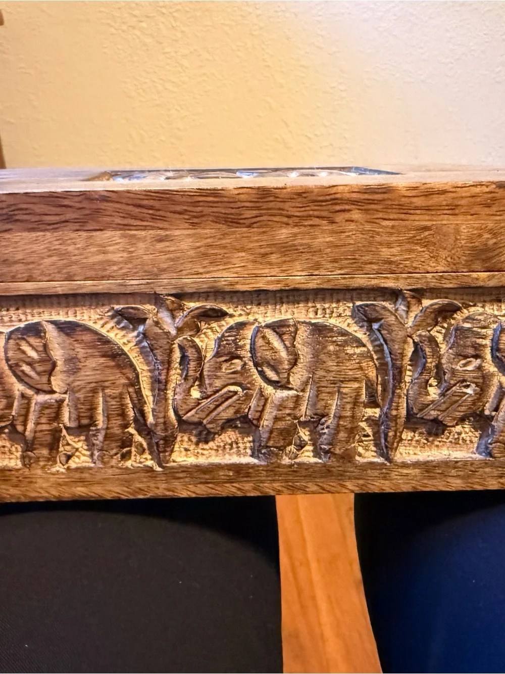 Handcarved Elephant Box